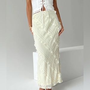 🍋 Princess Polly Mullins Bias Cut Maxi Skirt in Lemon 🍋